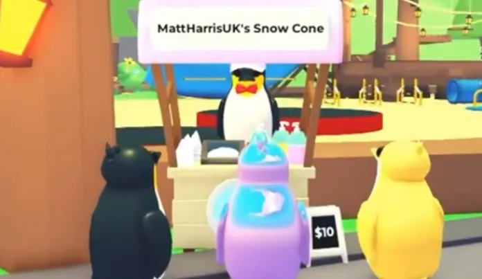 Roblox Adopt Me Snow Cone Stand toy purchase price robux trading ice cream machine shop