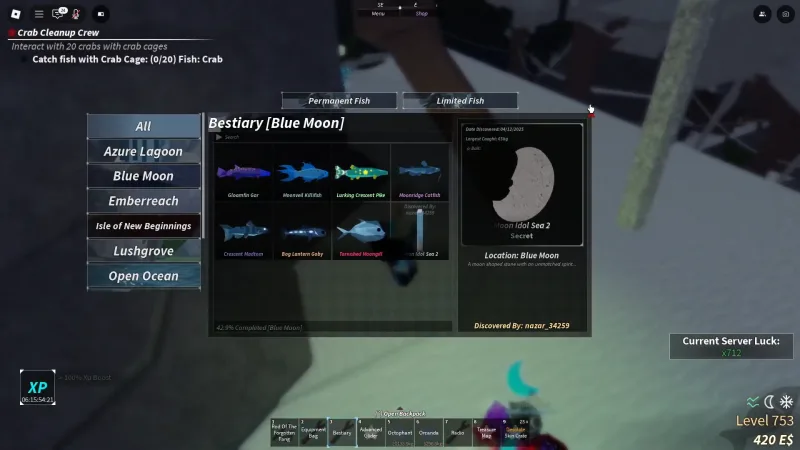 blue moon bestiary fisch roblox